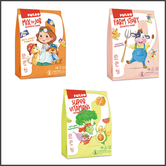 Puedo 3'lü Manyetik Oyun Seti